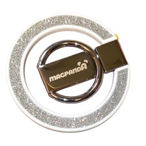 Silver Glitter Magnetic Phone Ring Holder.B Strong hold!